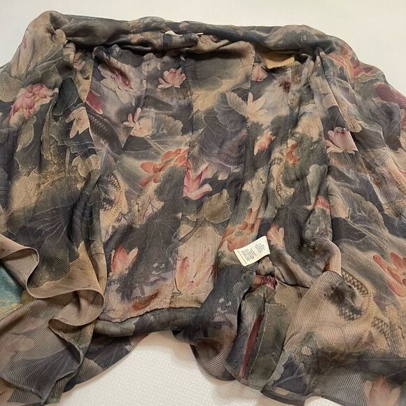 Soft Surroundings Womens Multicolor Floral Boho Open Cardigan Size S Long Sleeve - Picture 7 of 12